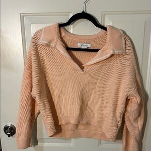 Natural Reflections Peach V-Neck Sweater